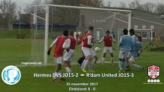 Fragmenten Hermes DVS JO15-2 -  Rotterdam United JO15-3