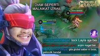 NYOBAIN SOLO RANK PAKAI SABER ROAM BIKIN LAYLA GAK TENANG MAIN❗MLBB