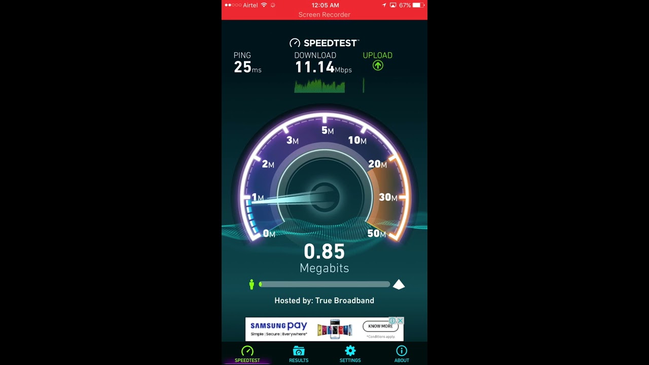 SITI Broadband 20 MBPS Plan Speed Test - YouTube