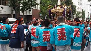 令和元年　新宿　花園神社　例大祭　三光町　町内神輿渡御　2019.5.26 Shinjuku Hanazono Jinja