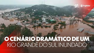 O cenário dramático de um Rio Grande do Sul inundado #g1 #JN #notícias