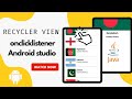 RecyclerView OnClickListener  to new activity and cardview in android studio