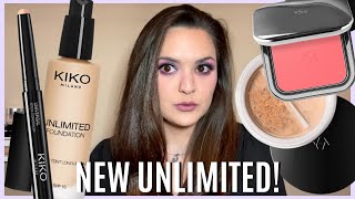 Kiko Milano New Unlimited Foundation! + Matte Loose Powder + Blush + Universal Stick Concealer