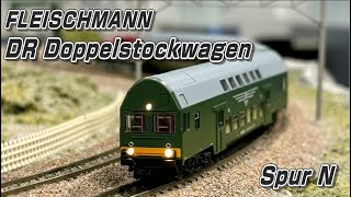 FLEISCHMANN 6260041,6260042 DR Doppelstockwagen Modellbahn Spur N/ N gauge / Nゲージ