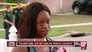 3-year-old girl in critical condition after being hit by car in Pasco County