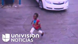 El impactante video del momento en que una niña de 7 años logra escapar del vehículo que le roban a