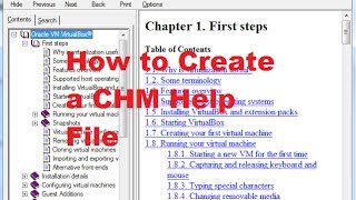 How to Create a CHM or Compiled HTML Help (.CHM) File