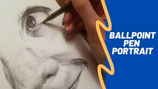 Ballpoint Pen Drawing Tutorial (Portrait)