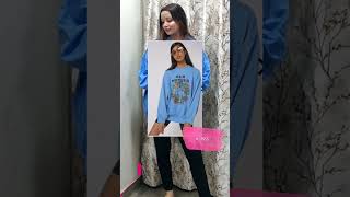 Ajio Winter Haul🛍️Full video on my channel  #ashortaday #haul #ytshort #short #winter #sweatshirt