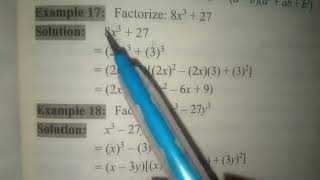 Factorize 8x3+27 | Factorize 8x^3+27 | Factorize x3-27y3 | Factorize x^3-27y^3