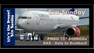 PMDG 737-800NGXu (SAS Scandinavian) from Oslo to Svalbard in P3Dv4.5