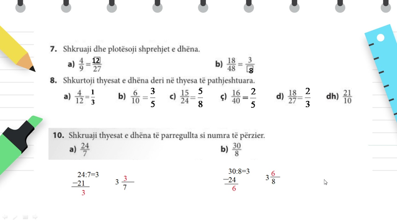 Klasa 7 - Matematikë - Detyra Për Përsëritje - YouTube