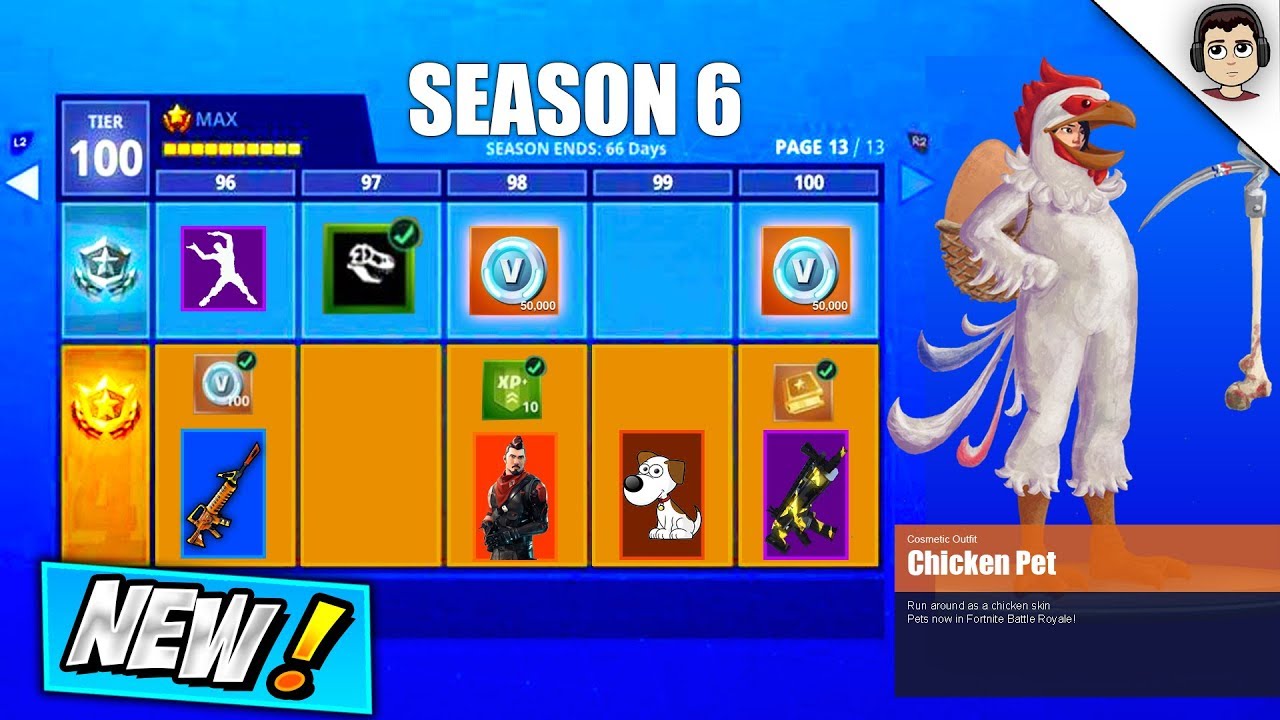 *NEW* SEASON 6 BATTLE PASS LEAKED ITEMS! Fortnite LEAKED PETS, WEAPON ...