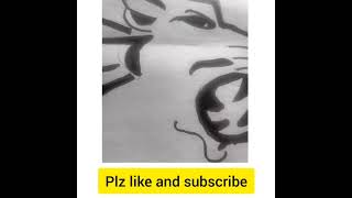 How to draw tiger face tribal tattoo design/ panther easy tibal tattoo drawing