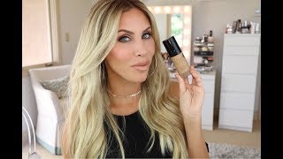 Younger Looking Skin with Foundation?! Glo Minerals Luxe Liquid Foundation Review + Swatches
