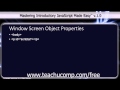 JavaScript Training Tutorial Window Screen Object Properties