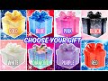 Choose YOUR Gift🎁💖😍🤮8 gift box challenge Gold, Blue, Pink, Black, White, Diamond,Purple or Red #quiz