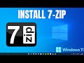 How to Install 7-Zip on Windows 11