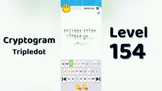 Cryptogram Tripledo Level 154 Solutions 🧩 | Logic Puzzle Game | Mini Boss