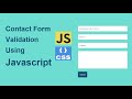 Contact Form Validation Using Javascript | PHP Part 1