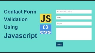 Contact Form Validation Using Javascript | PHP Part 1