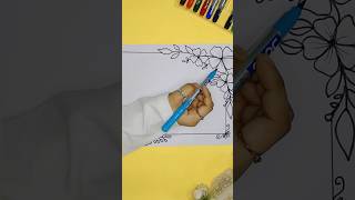 Beautiful Flower Border Designs/Project Work Designs #art #shorts #ytshorts #trending #satisfying 💙