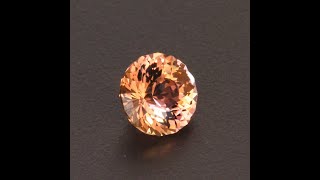 Peach Round Brilliant Cut Congo Tourmaline Gemstone 3.62 Carats