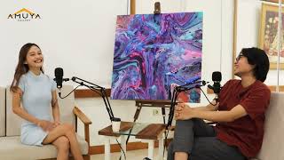 Teresa Nikita Seniman Fluid Art dengan karya seni lukisan sebagai medium Katarsis