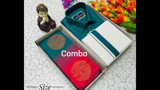 #Kubera Silk Sarees Shirt Dhoti Combo @1500/- பட்டு புடவை, #சட்டை வேட்டி 🥝🌷💐🍏🥳🎉🥭🍍🍀🌺