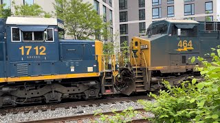 CSX: RARE 4 engines leads Y102 \u0026 dumping the train on the main!