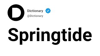 Springtide Meaning In English