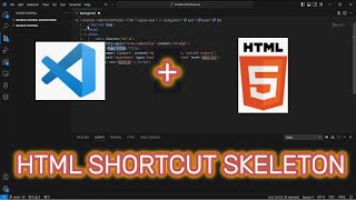 Get a basic html structure in VS Code? VS Code Shortcut HTML skeleton