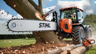 Extreme Dangerous Fastest Big Chainsaw Cutting Tree Machines | Monster Stump Removal Excavator #83