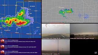 LIVE Storm Coverage - Hail and Tornado Threat - Live Storm Chasers