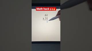 Multiplication Math Hack For 2 Digit Numbers Ending In 1 Mental Math Trick Shorts Math Maths