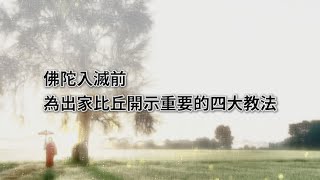 62常律老和尚說真正的佛教故事  佛陀入滅前 為出家比丘開示重要的四大教法