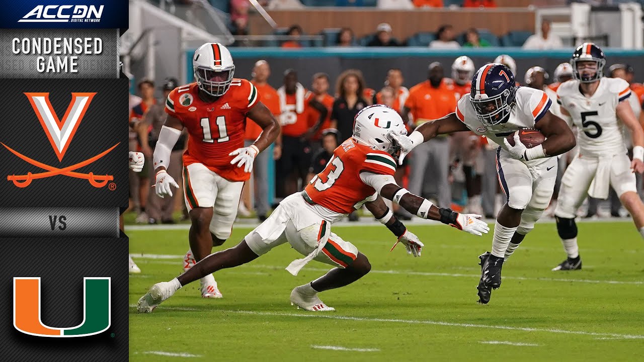 Virginia Vs. Miami Condensed Game | 2021 ACC Football - YouTube