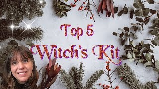 Top 5 magical items in a witch’s kitbag