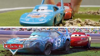 Lightning Helps The King Scene | SIDE BY SIDE VIDEO | Pixar Cars