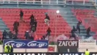 Riots during the match Panionios - Atromitos 26/01/2020