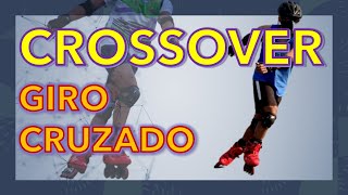 como hacer CROSSOVER en PATINES 😀  | TUTORIAL (3) | GIRO Cruzado | Aprende a patinar