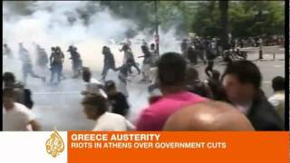 Riots in Greece over austerity cuts