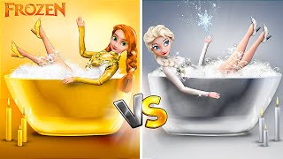 Silver Elsa and Golden Anna / 30 Frozen Doll Hacks