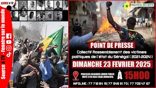 Direct :Suivez le point de presse Collectif rassemblement des victimes politique de l'Etat du séné..