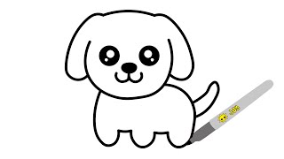 Cómo dibujar un perro paso a paso | Dibujo de perro fácil