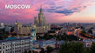 KOTELNICHESKAYA EMBANKMENT BUILDING  MOSCOW RUSSIA [4K] BY DRONE - DREAM TRIPS