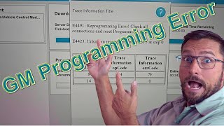 GM TLC workaround tip for Error 4492 4423 when programming