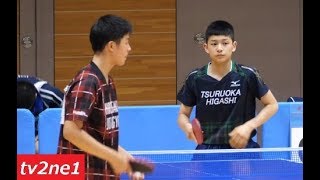 櫻井 倭(鶴岡東) vs 野宮健人(弘前実業) @高校卓球東北大会 2019