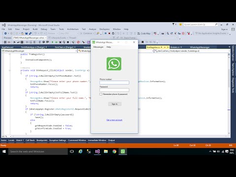 Aplicación C# – Cómo crear un WhatsApp Messenger Parte 1 FoxLearn