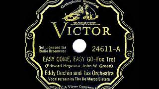 1934 HITS ARCHIVE: Easy Come, Easy Go - Eddy Duchin (De Marco Sisters, vocal)